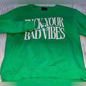 Kelly Bright Green Peace Collective Graphic Sweater M